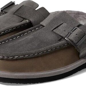 NWT $89 LL Bean Men “Wicked Good” Slipper Scuff 4 GRAY/TAUPE Lined Old Money 13M